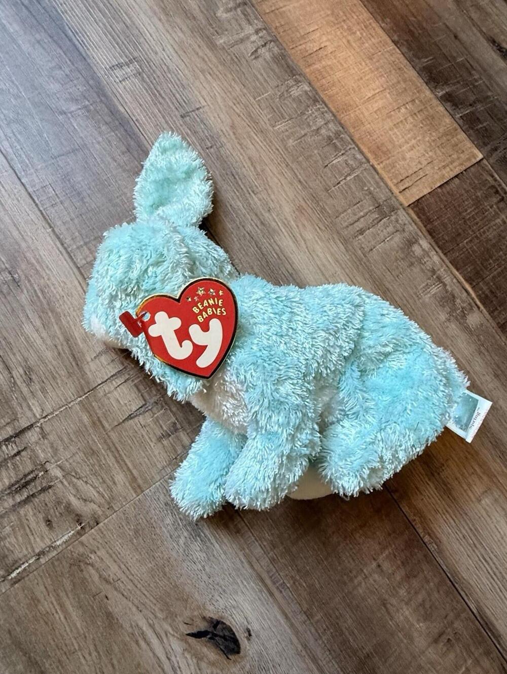 Ty Beanie Baby - SPRING the Green Bunny Rabbit 5" NEW MWMT's Stuffed Animal Toy